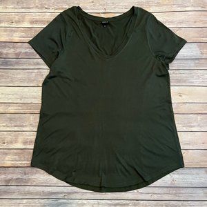 Torrid Girlfriend Heritage Slub V-Neck Tee - Olive